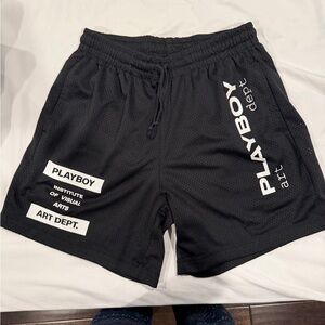 PLAYBOY Black Athletic Men's Shorts